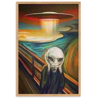Ufo Art Gerahmtes Poster von NiZED als gerahmtes trippy Poster fuer Wanddeko