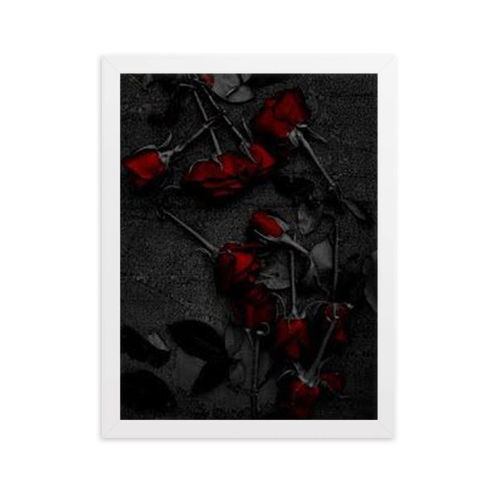 Dark Roses Gerahmtes Poster