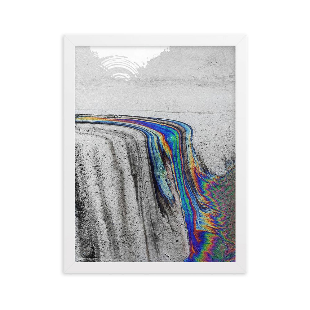 Distorted Waterfall - Gerahmtes Poster