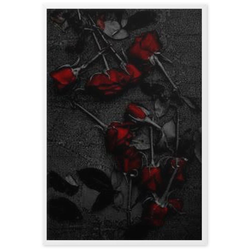 Dark Roses Gerahmtes Poster