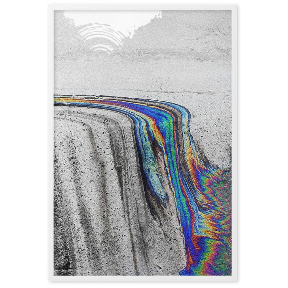 Distorted Waterfall - Gerahmtes Poster