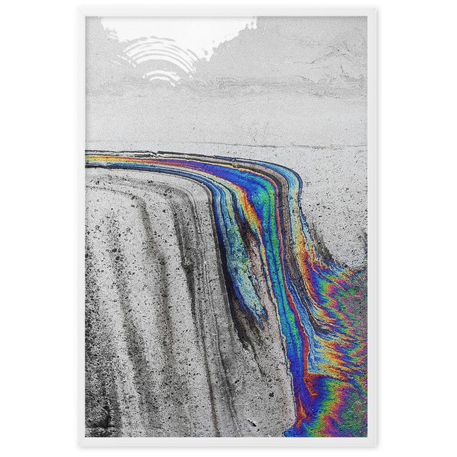 Distorted Waterfall - Framed Poster
