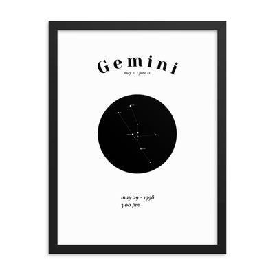 Zwilling Sternzeichen personalisieren Poster - Produktbild 3 - NiZED