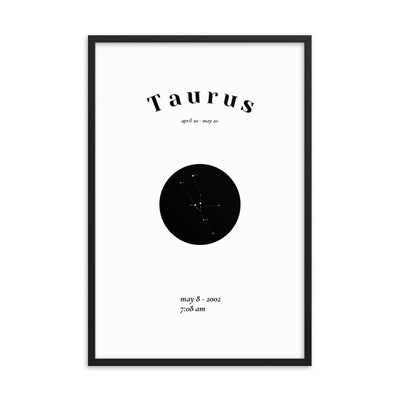 Stier Sternzeichen personalisieren Poster von NiZED als gerahmtes trippy Poster fuer Wanddeko
