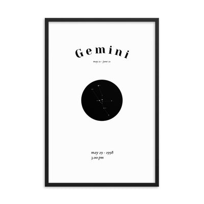 Zwilling Sternzeichen personalisieren Poster von NiZED als trippy Poster und psychedelische Wanddeko