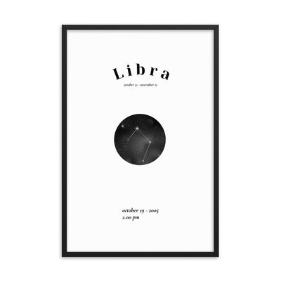 Waage Sternzeichen personalisieren Poster von NiZED als gerahmtes trippy Poster fuer Wanddeko