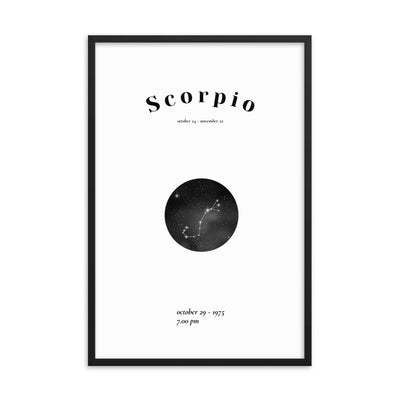 Skorpion Sternzeichen personalisieren Poster von NiZED als gerahmtes trippy Poster fuer Wanddeko