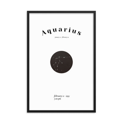 Wassermann Sternzeichen personalisieren Poster von NiZED als gerahmtes trippy Poster fuer Wanddeko