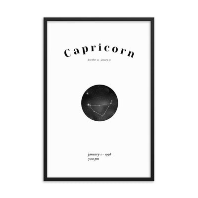 Steinbock Sternzeichen personalisieren Poster von NiZED als gerahmtes trippy Poster fuer Wanddeko