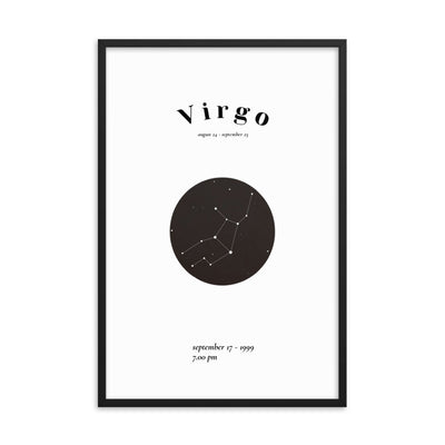 Jungfrau Sternzeichen personalisieren Poster von NiZED als gerahmtes trippy Poster fuer Wanddeko