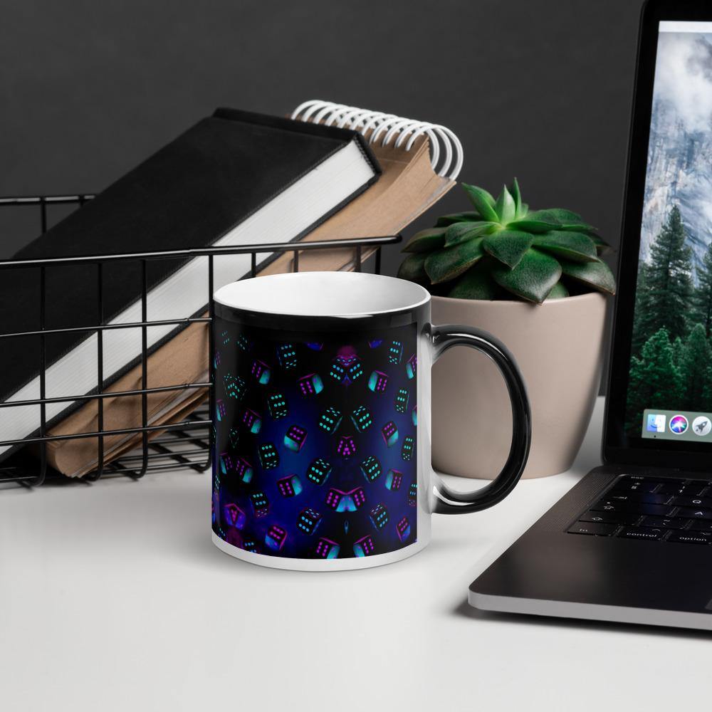 Würfel - Glänzende Zaubertasse