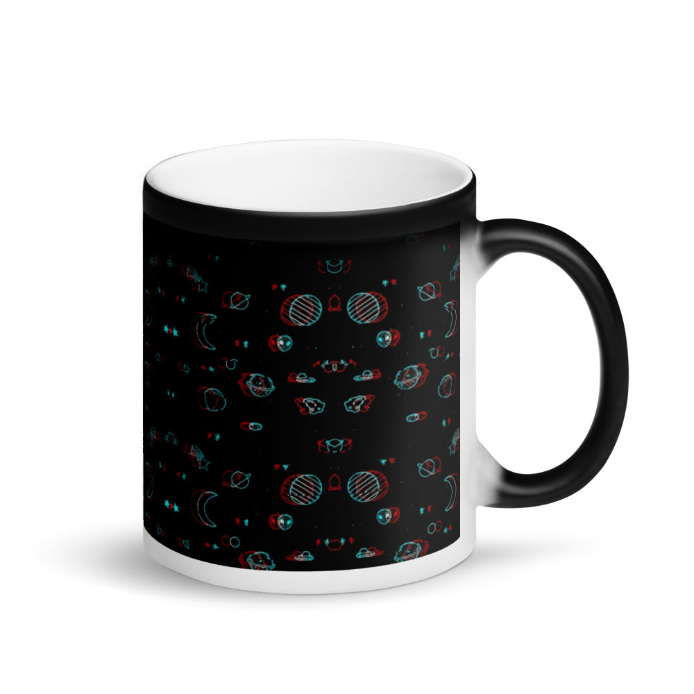 PLANETS - Matte, schwarze Zaubertasse