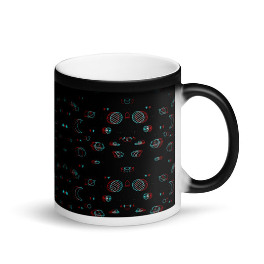 PLANETS - Matte, schwarze Zaubertasse