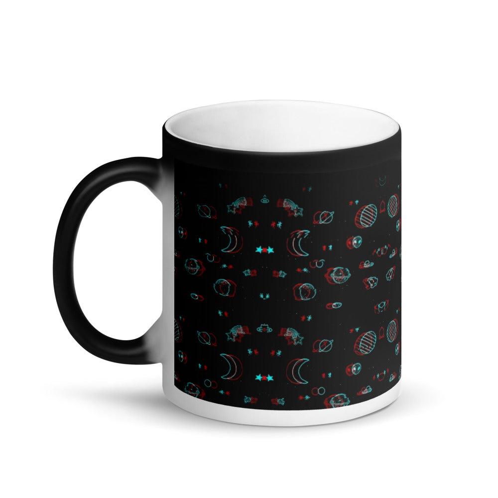 PLANETS - Matte, schwarze Zaubertasse