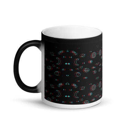 PLANETS - Matte, schwarze Zaubertasse