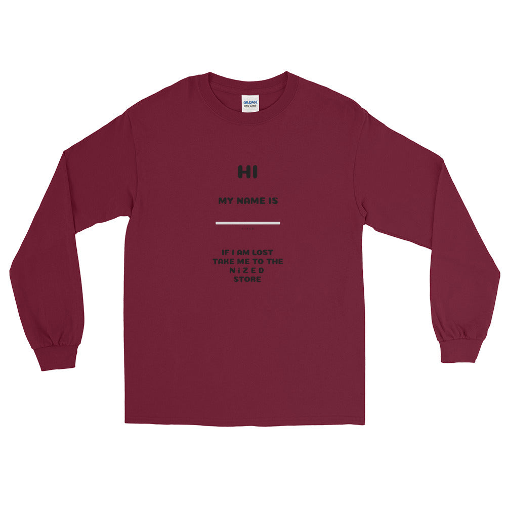 HI MY NAME IS X Langarmshirt