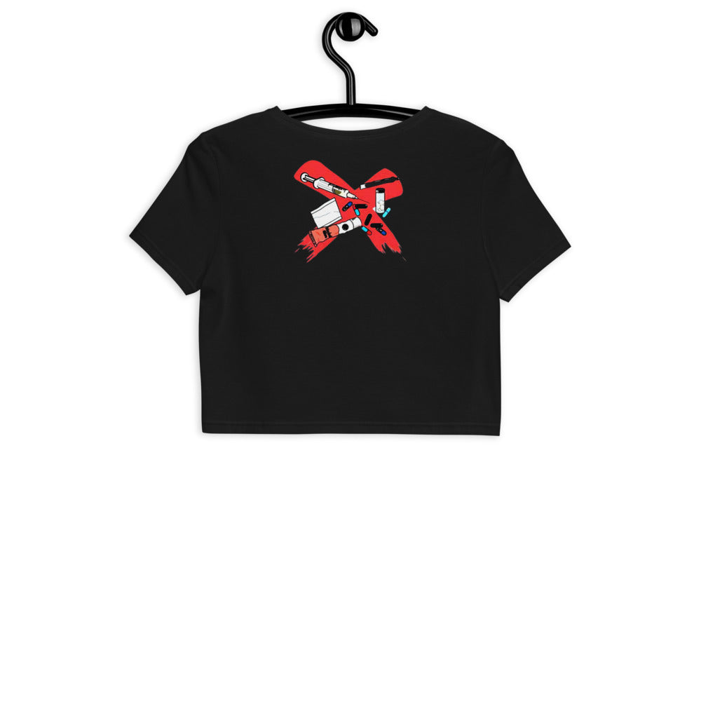 X All DRUGS Bio-Crop-Top
