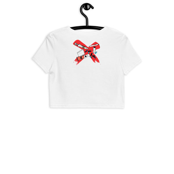 X All DRUGS organic crop top
