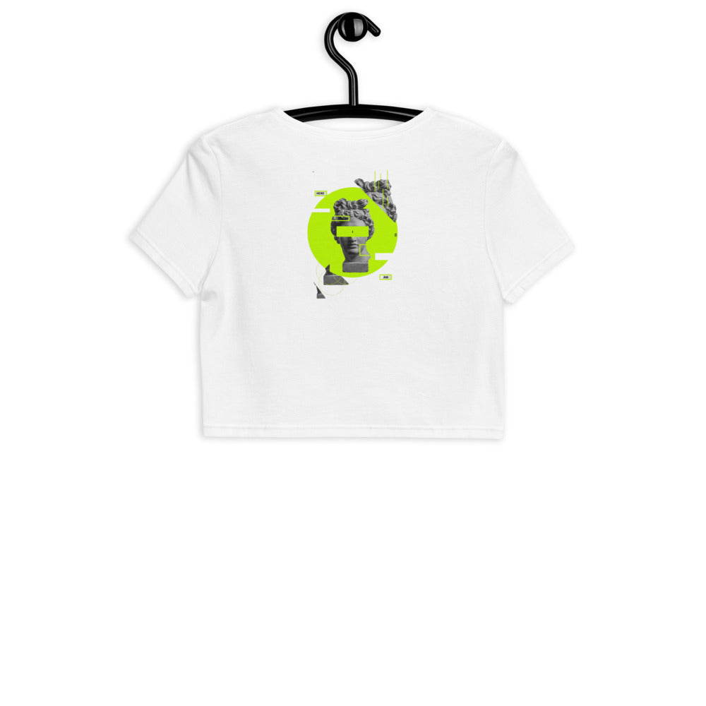 Here I am Art organic crop top