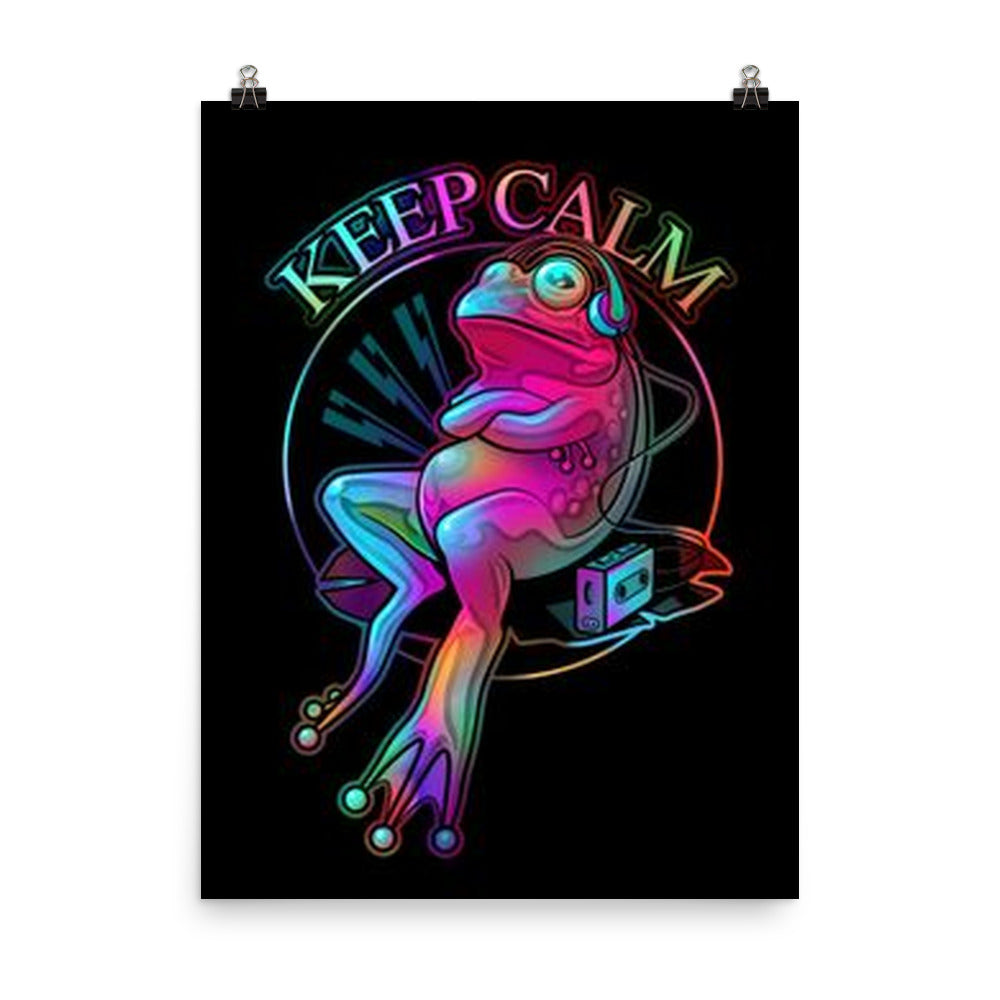 Keep Calm Frog - Poster