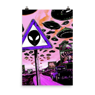 Area 51 Poster von NiZED als trippy Poster und psychedelische Wanddeko