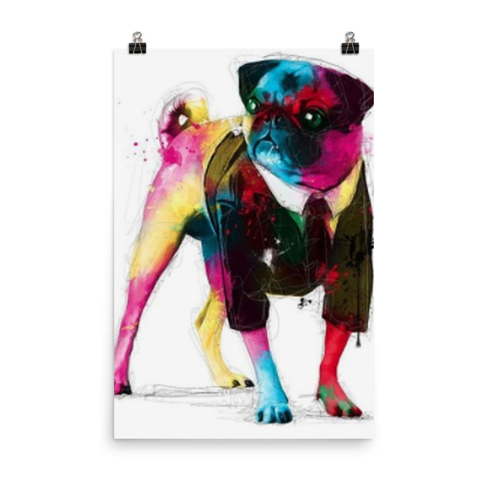 Colorful doggo poster