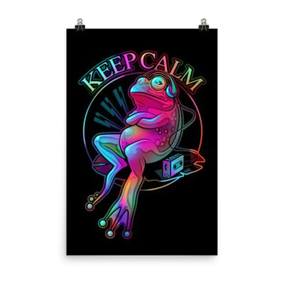 Keep Calm Frog Hoodie von NiZED als Streetwear Hoodie, Rave Hoodie und provokantes Outfit