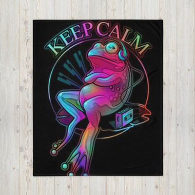Keep Calm Frog Kuscheldecke - Produktbild 3 - NiZED