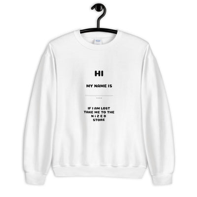 Name Sweater von NiZED als NiZED Produkt, Streetwear Accessoire und Geschenkidee