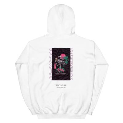 Paradise Flamingo Hoodie von NiZED als Streetwear Hoodie, Rave Hoodie und provokantes Outfit