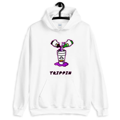 Trippin Purple Mix Vibes Hoodie von NiZED als Streetwear Hoodie, Rave Hoodie und provokantes Outfit