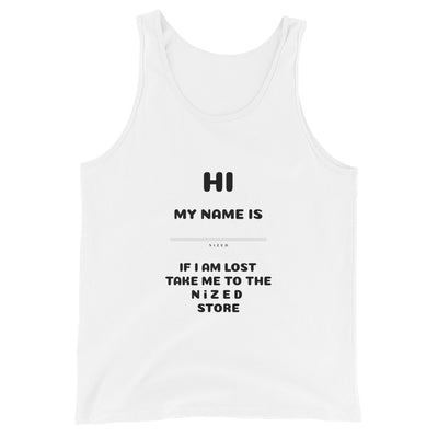 Name Tank Top von NiZED als Rave Tanktop, Clubwear und provokantes Streetwear Piece