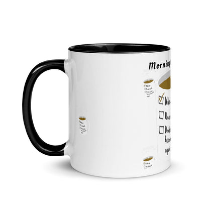 Morning things to do - Tasse mit farbiger Innenseite