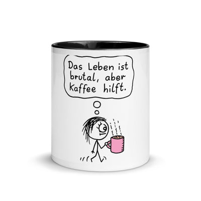 Das Leben Ist Brutal Tasse von NiZED als Statement Tasse und provokantes Geschenk