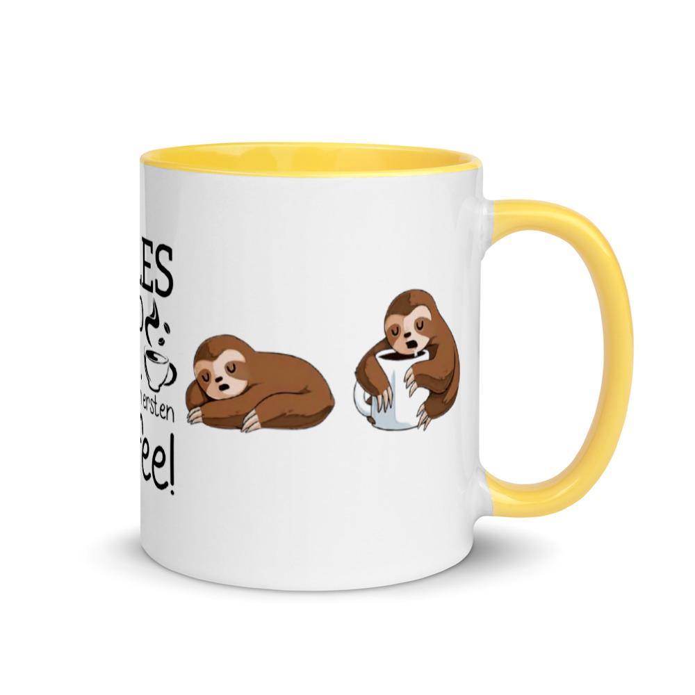 Alles wird gut nach dem ersten Kaffee - Tasse mit farbiger Innenseite