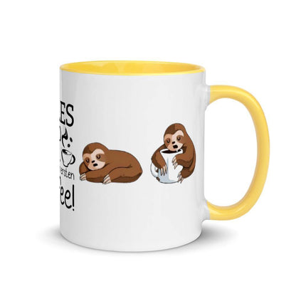 Alles wird gut nach dem ersten Kaffee - Tasse mit farbiger Innenseite